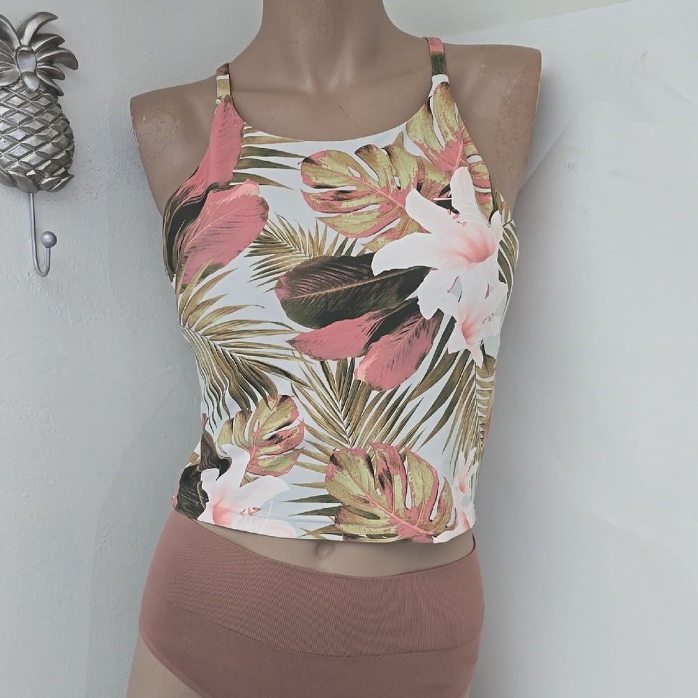 Old Navy Active Powersoft Floral Print Women's Bra Top Size Small